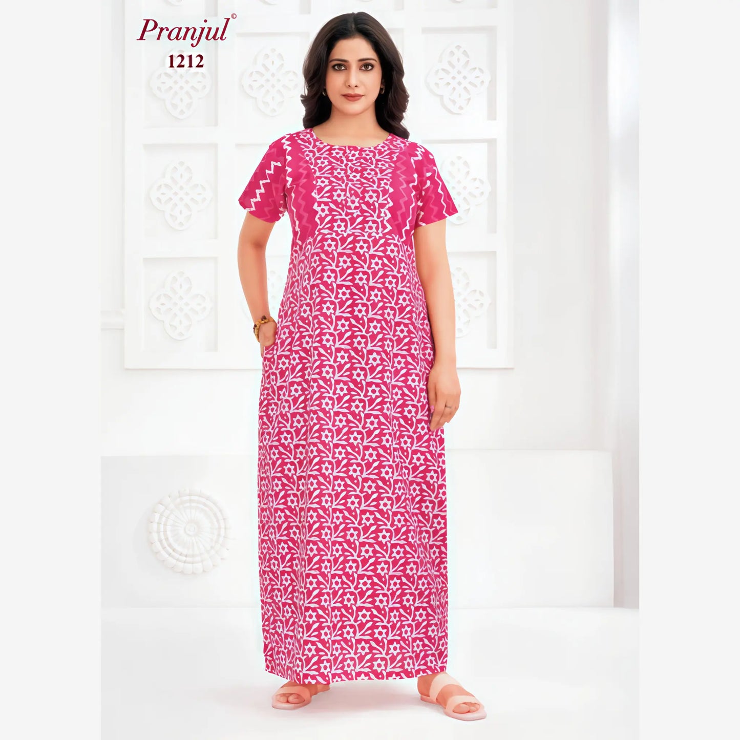 Cotton Pranjul Nighty 1212