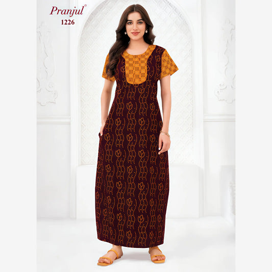Cotton Pranjul Nighty 1226