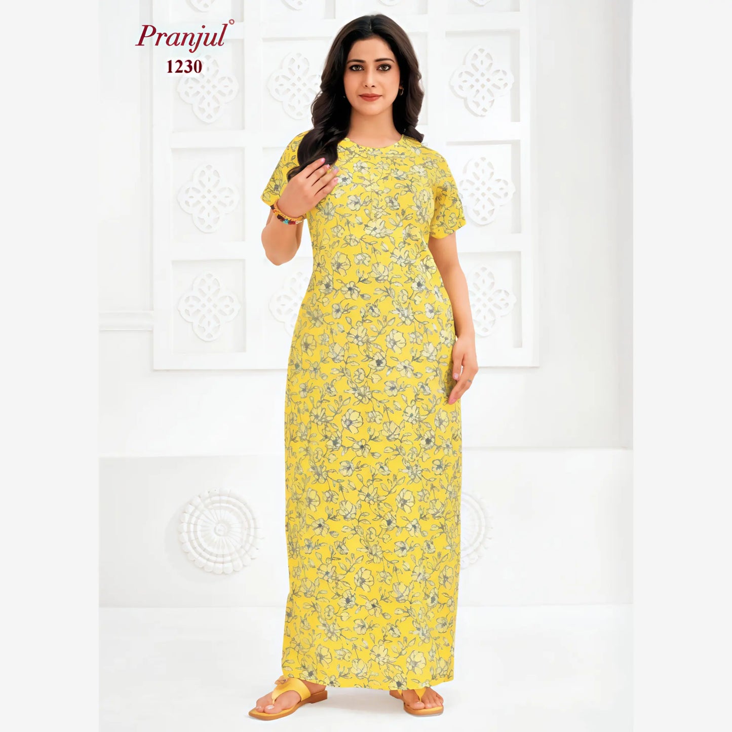 Cotton Pranjul Nighty 1230