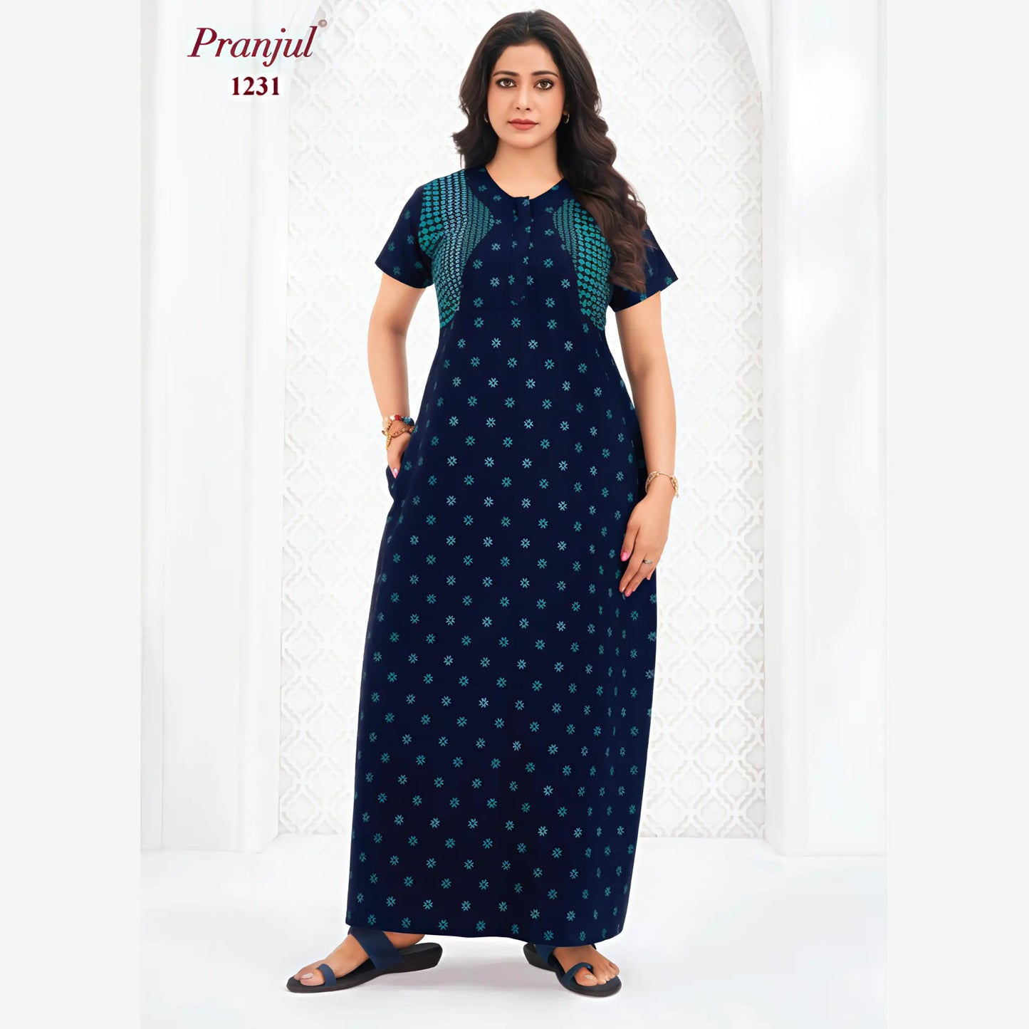 Cotton Pranjul Nighty 1231
