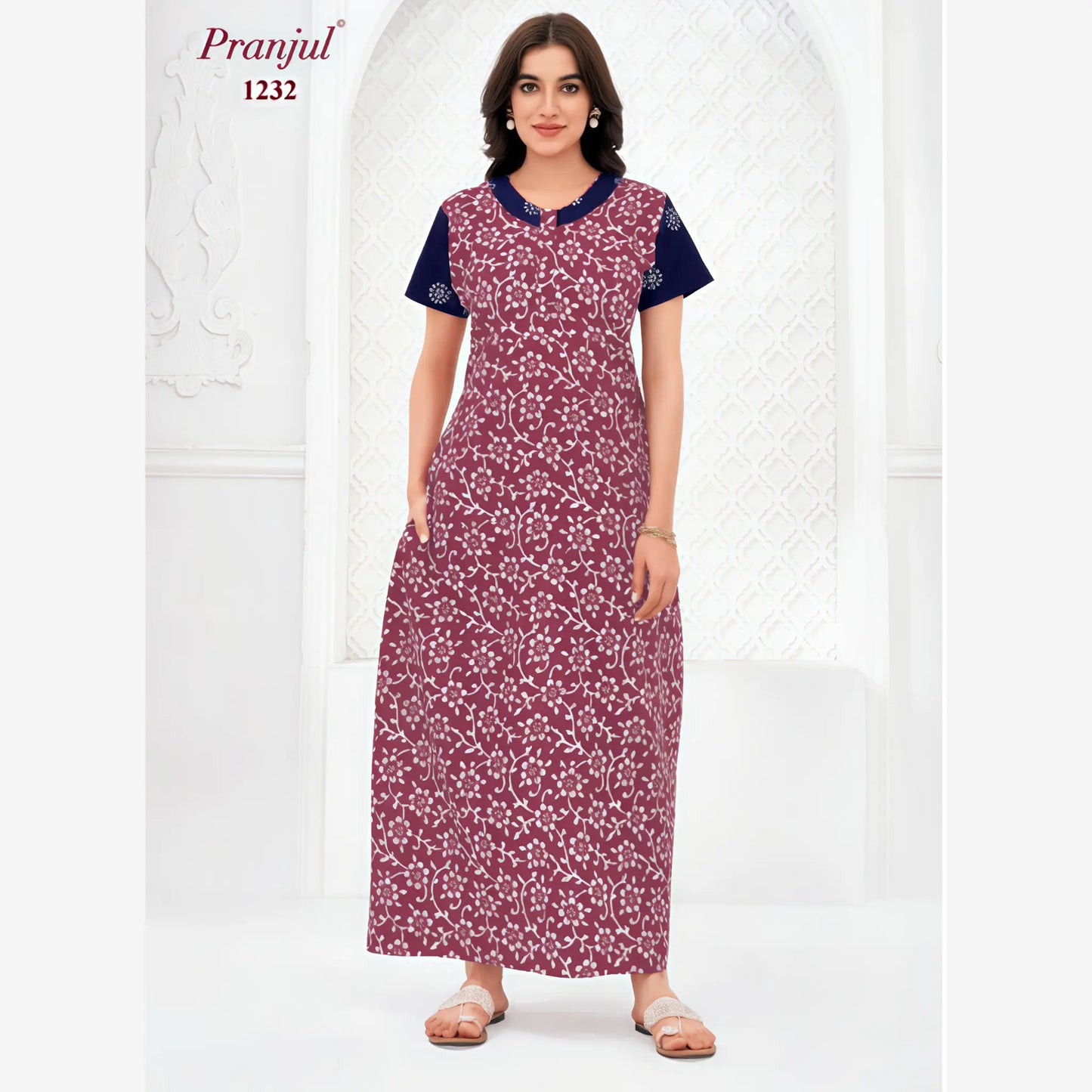 Cotton Pranjul Nighty 1232