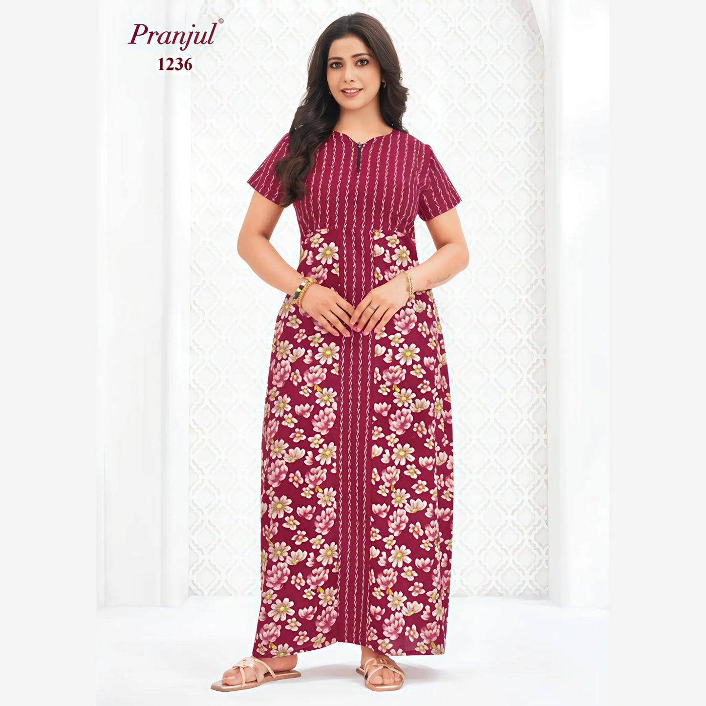 Cotton Pranjul Nighty 1236