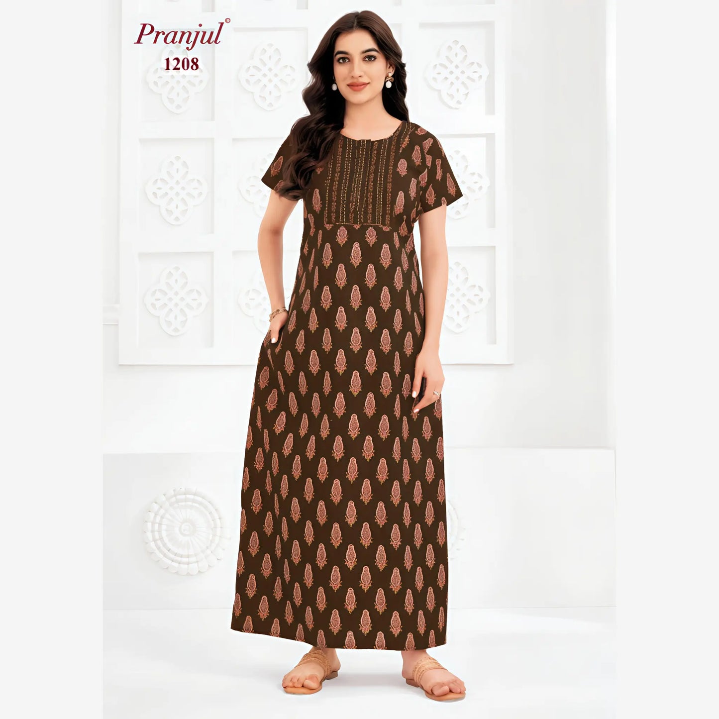 Cotton Pranjul Nighty 1208