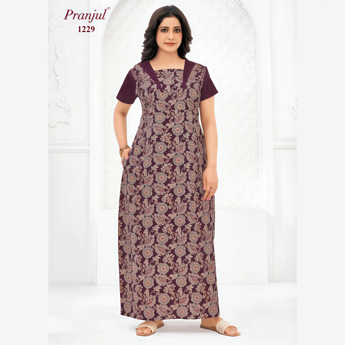 Cotton Pranjul Nighty 1229