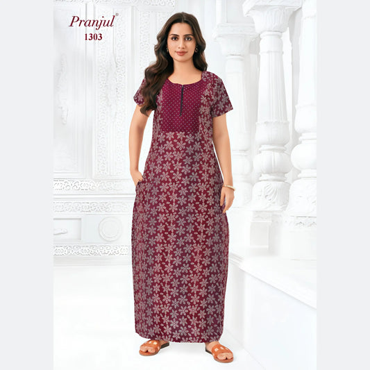 Cotton Pranjul Nighty 1303