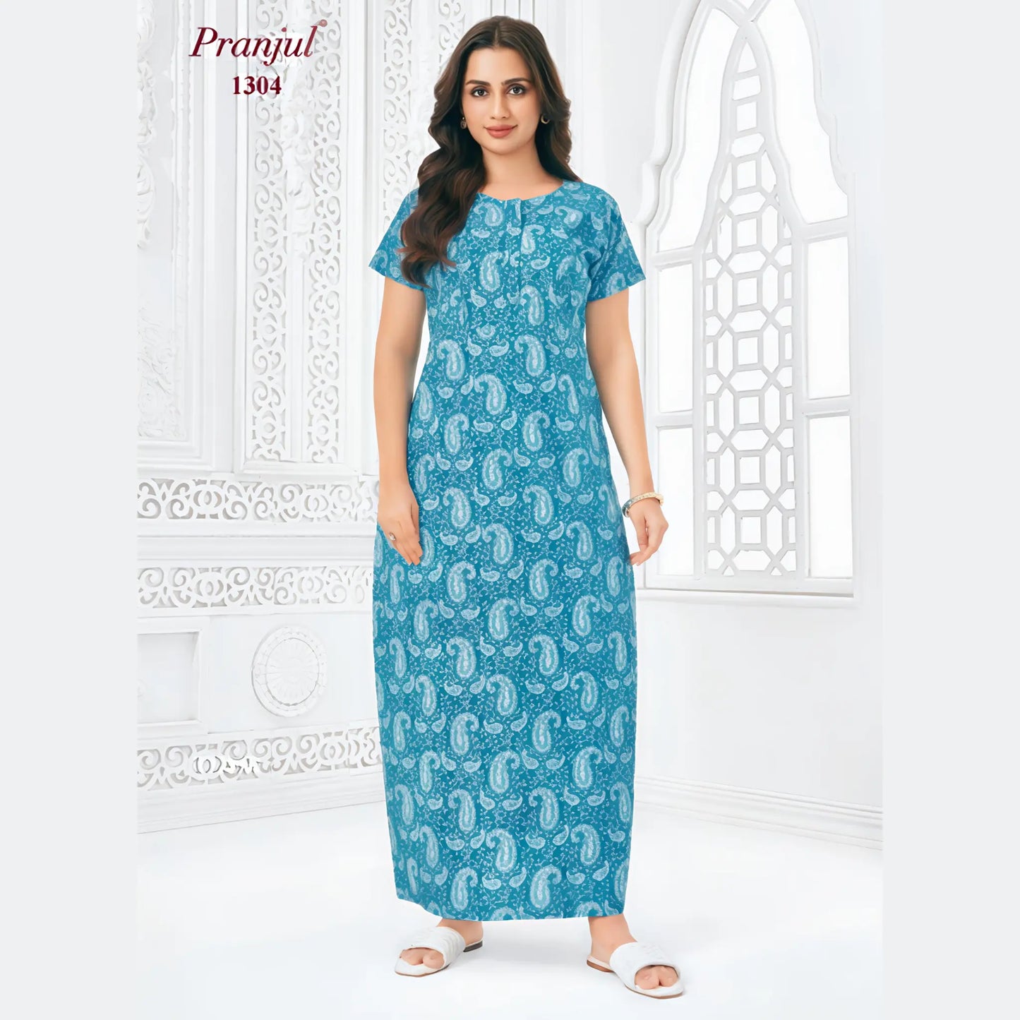 Cotton Pranjul Nighty 1304