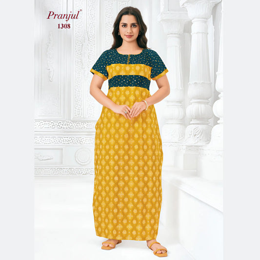 Cotton Pranjul Nighty 1308