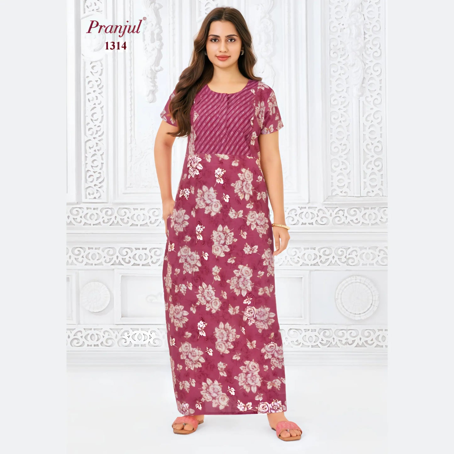 Cotton Pranjul Nighty 1314