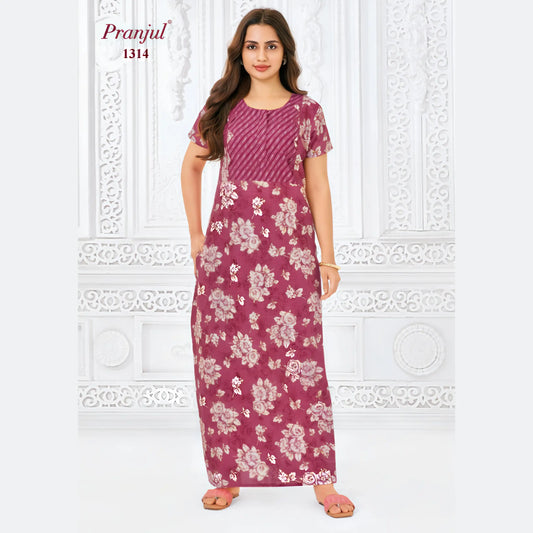 Cotton Pranjul Nighty 1314