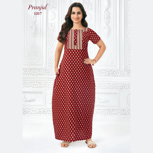 Cotton Pranjul Nighty 1317