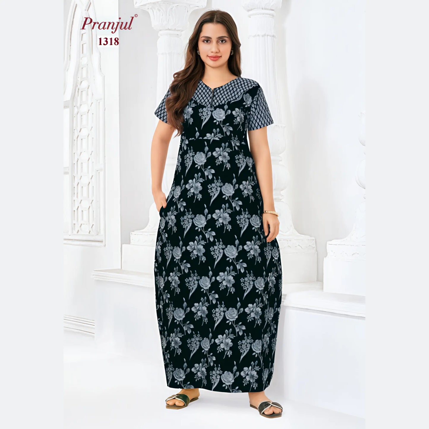 Cotton Pranjul Nighty 1318