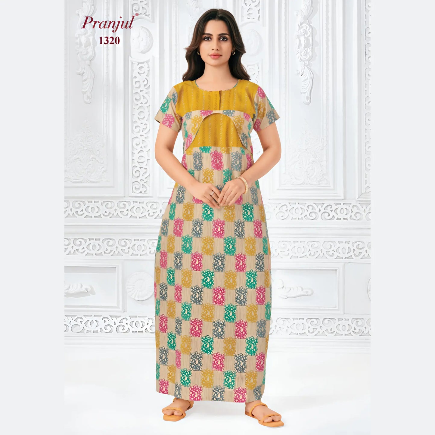 Cotton Pranjul Nighty 1320