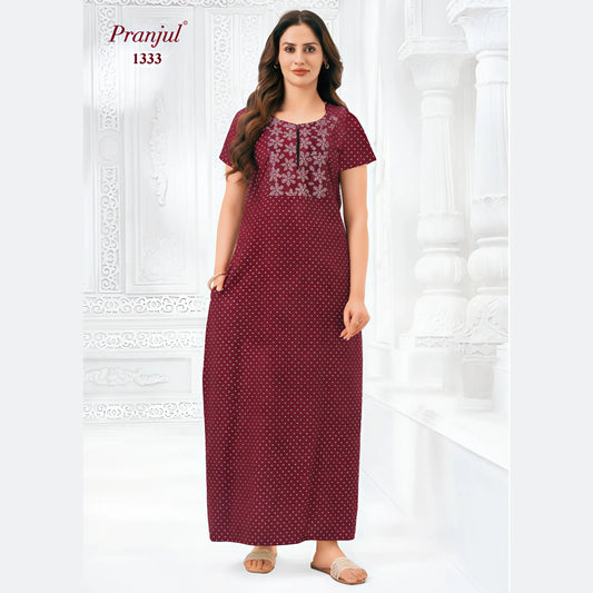 Cotton Pranjul Nighty 1333
