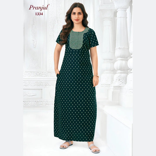 Cotton Pranjul Nighty 1334