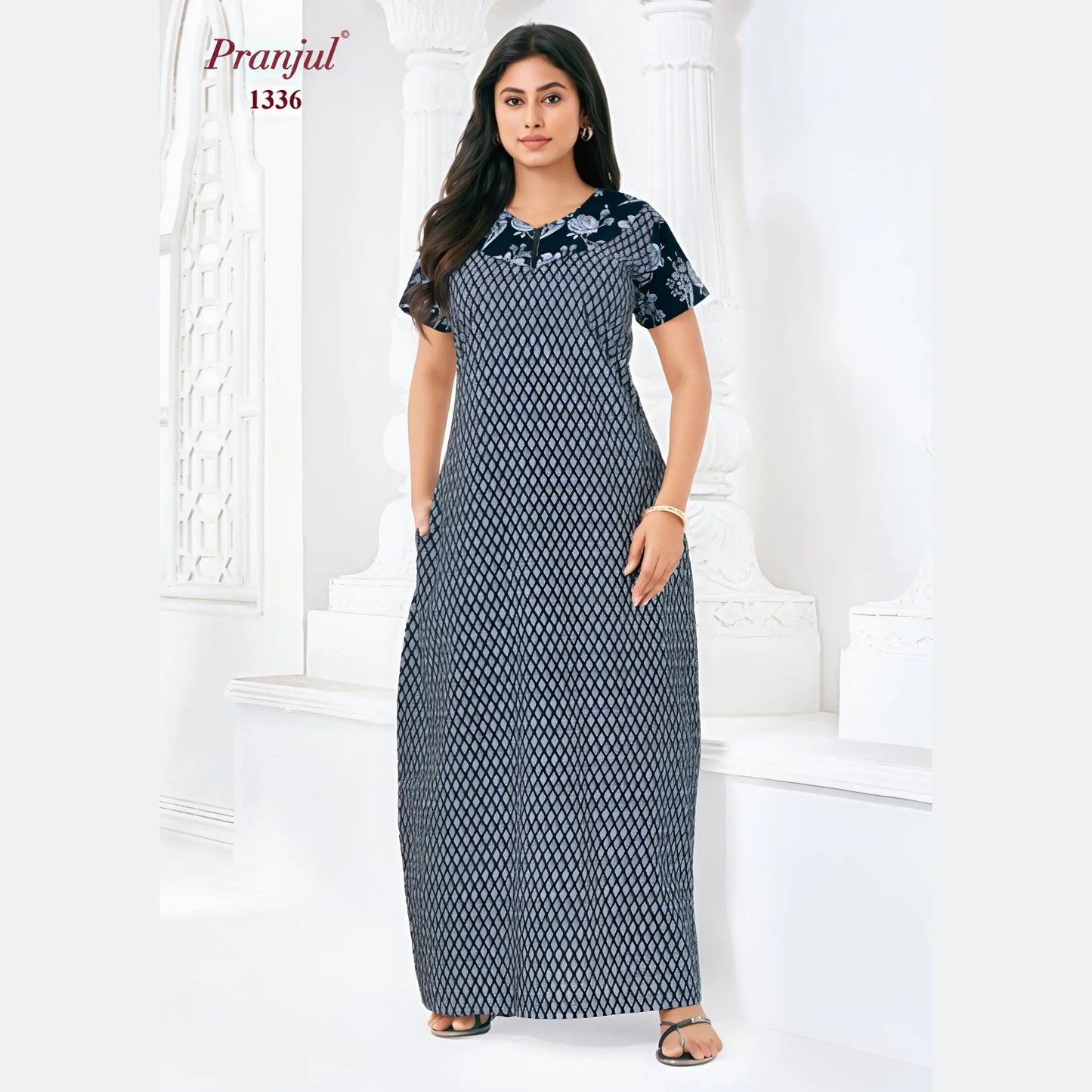 Cotton Pranjul Nighty 1336