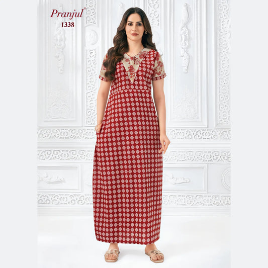 Cotton Pranjul Nighty 1338