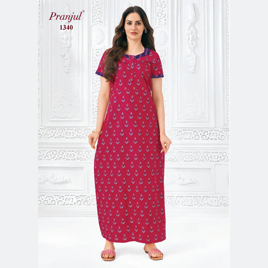 Cotton Pranjul Nighty 1340