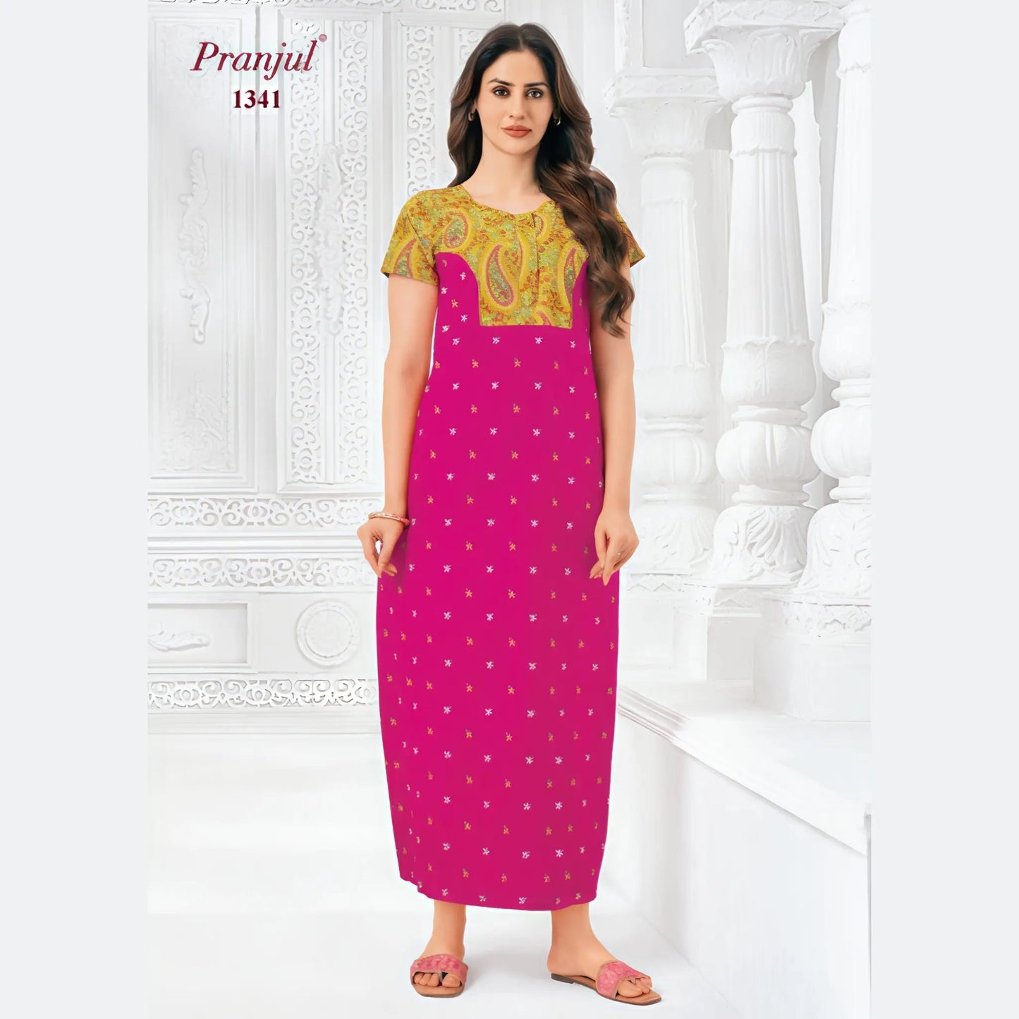 Cotton Pranjul Nighty 1341