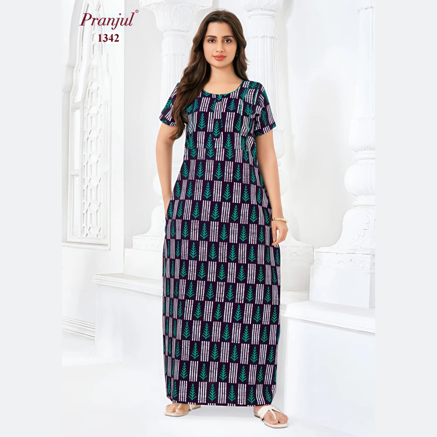 Cotton Pranjul Nighty 1342