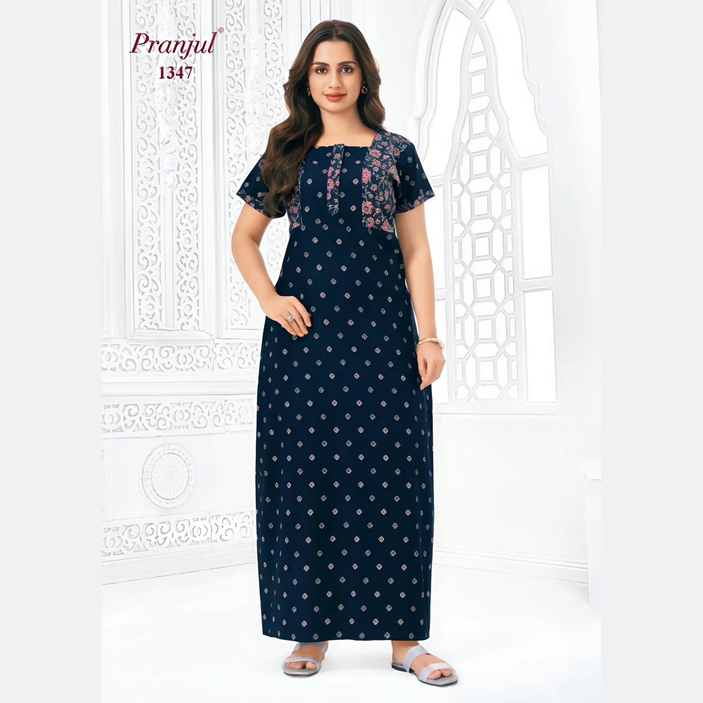 Cotton Pranjul Nighty 1347