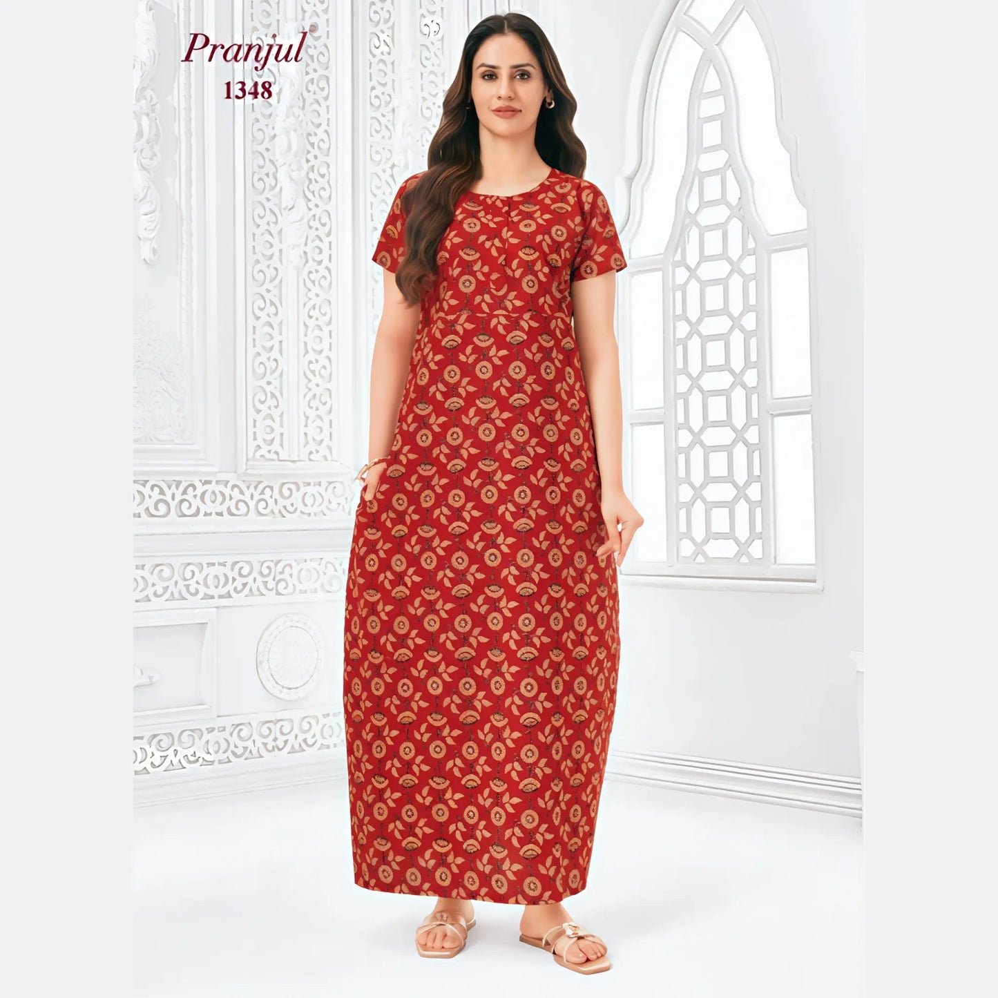 Cotton Pranjul Nighty 1348