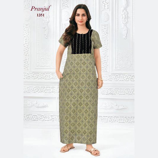 Cotton Pranjul Nighty 1351