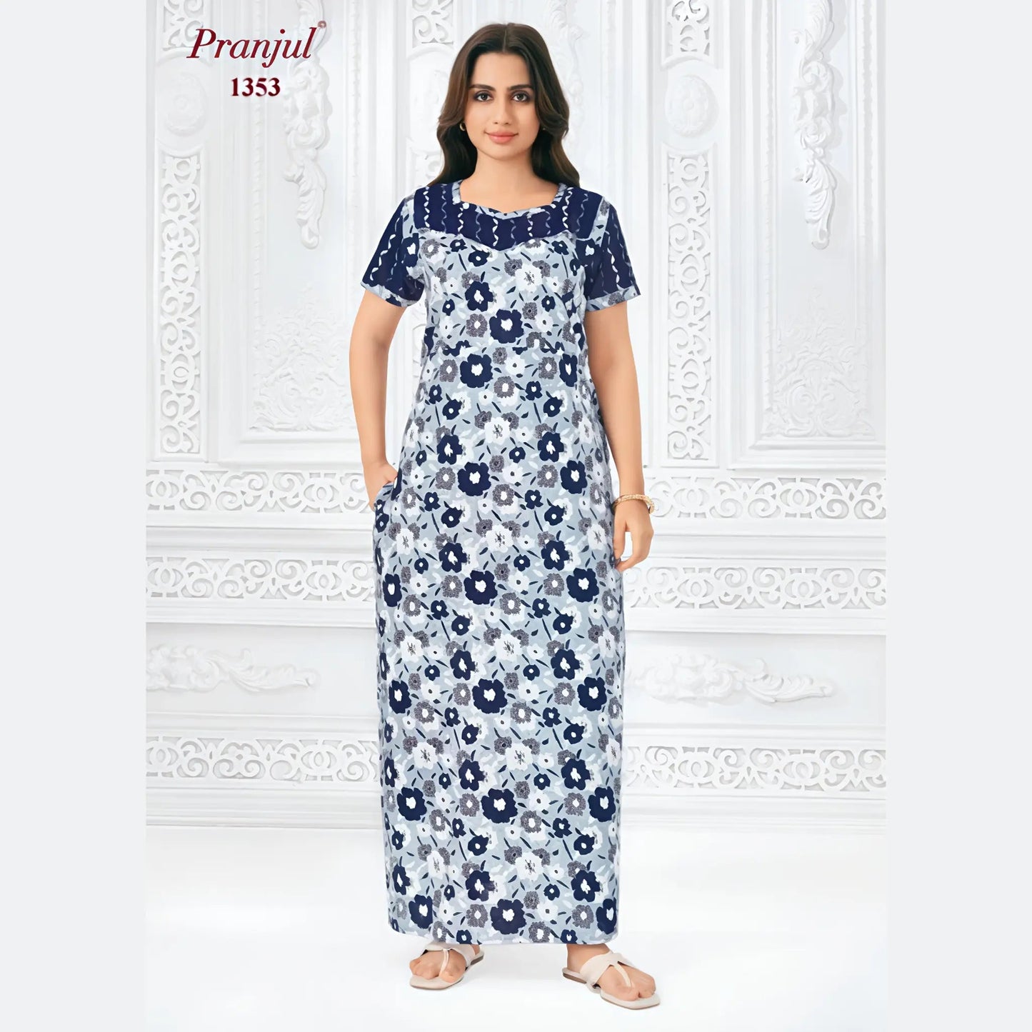 Cotton Pranjul Nighty 1353