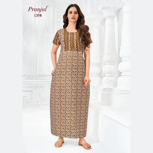 Cotton Pranjul Nighty 1358