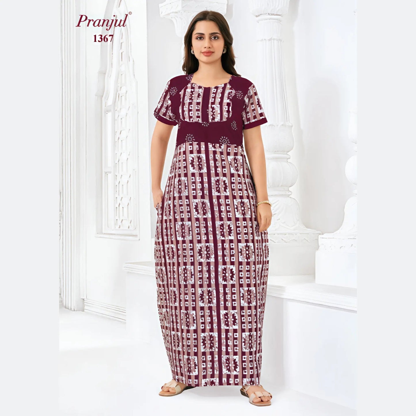 Cotton Pranjul Nighty 1367
