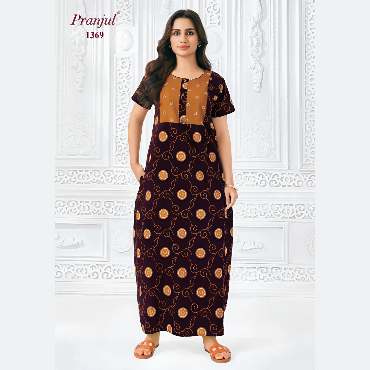 Cotton Pranjul Nighty 1369