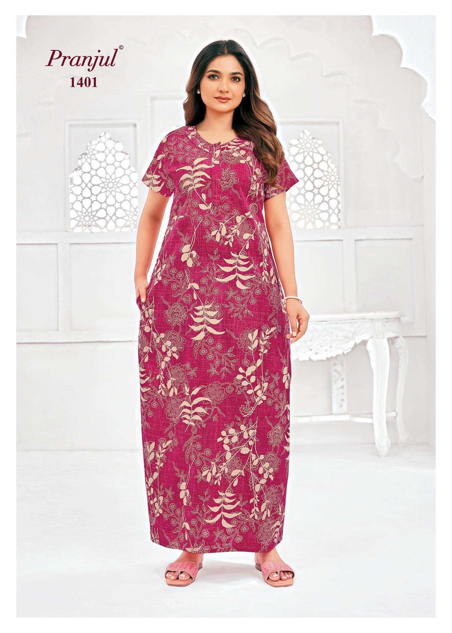 Cotton Pranjul Nighty 1401