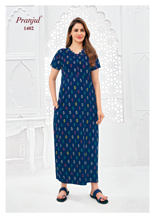 Cotton Pranjul Nighty 1402