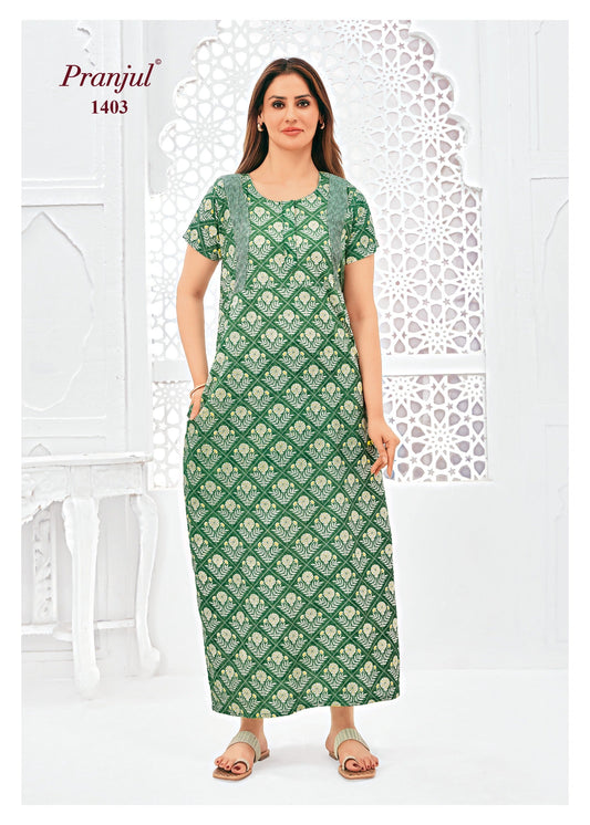Cotton Pranjul Nighty 1403