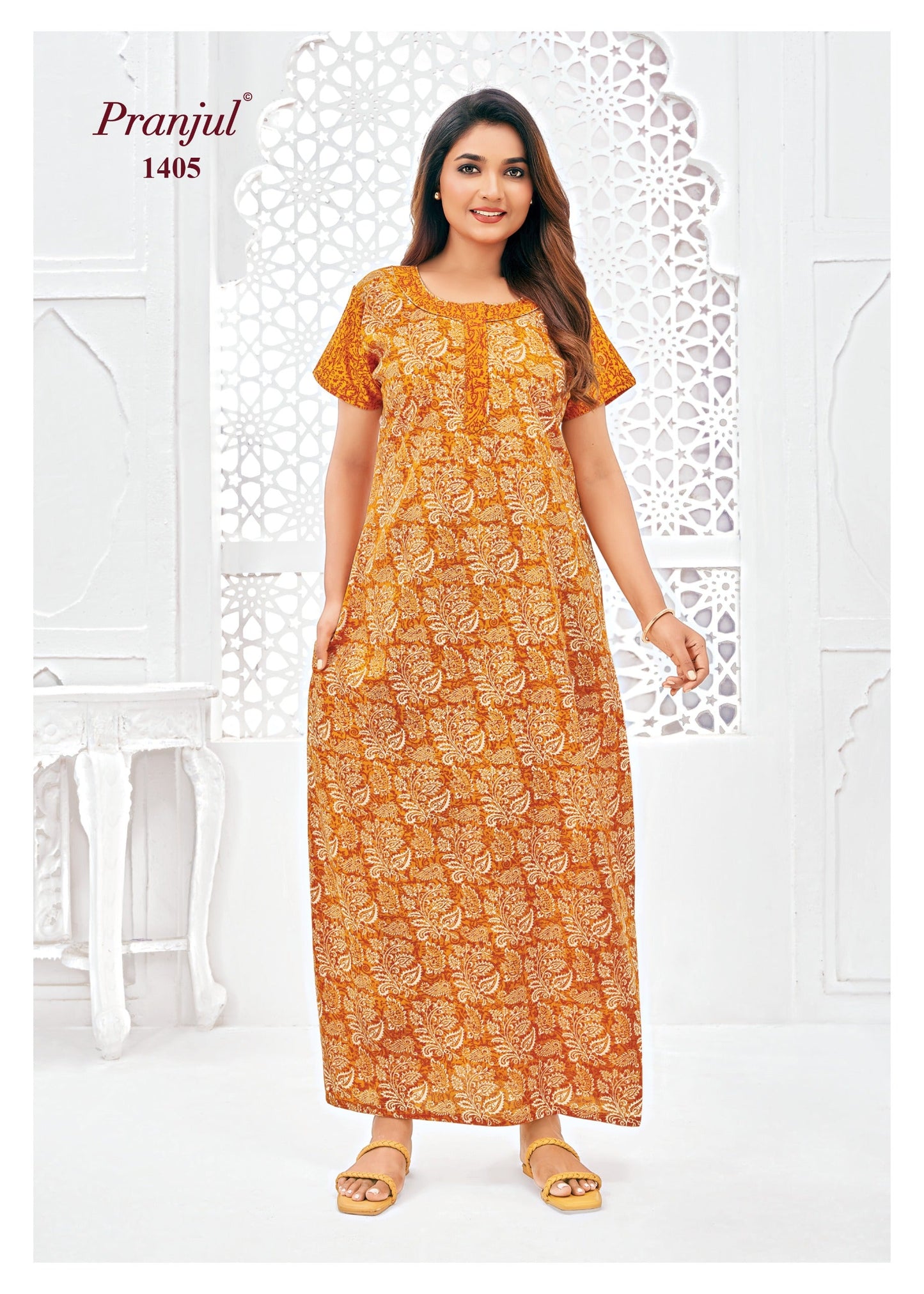 Cotton Pranjul Nighty 1405