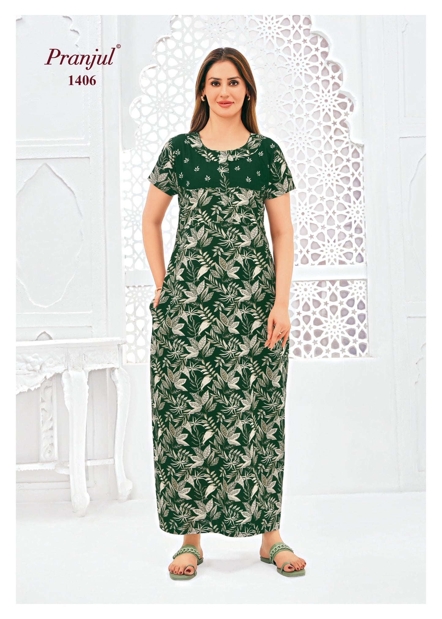 Cotton Pranjul Nighty 1406