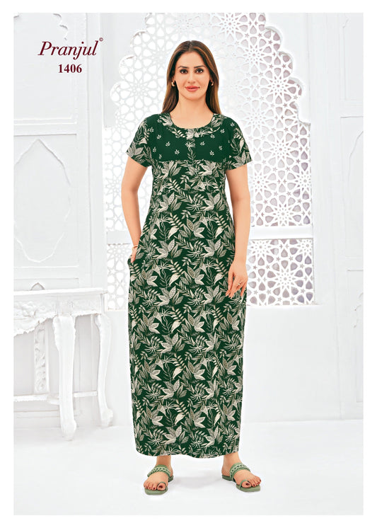Cotton Pranjul Nighty 1406