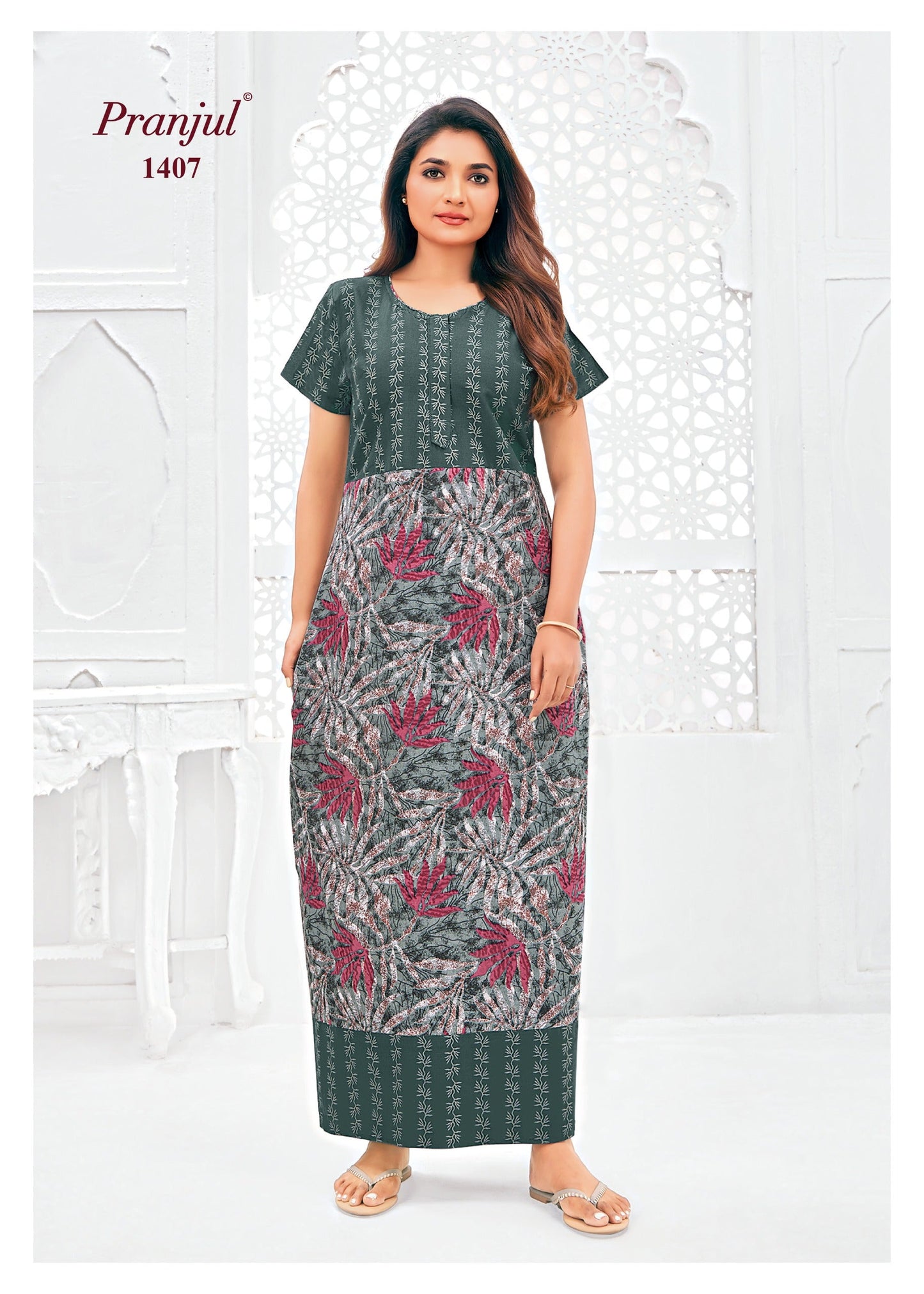 Cotton Pranjul Nighty 1407