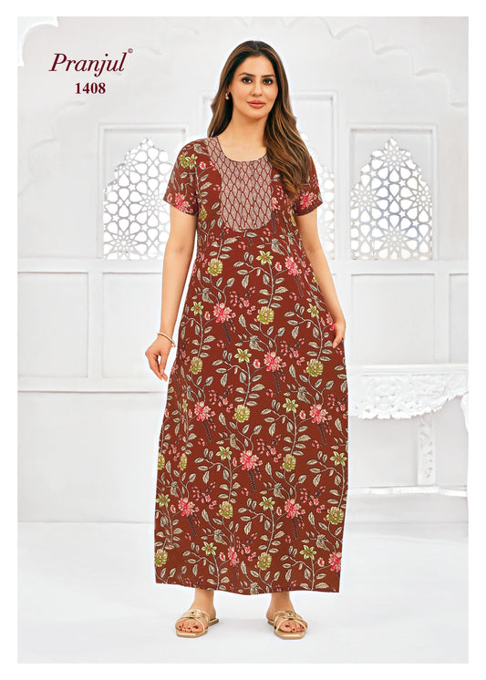 Cotton Pranjul Nighty 1408