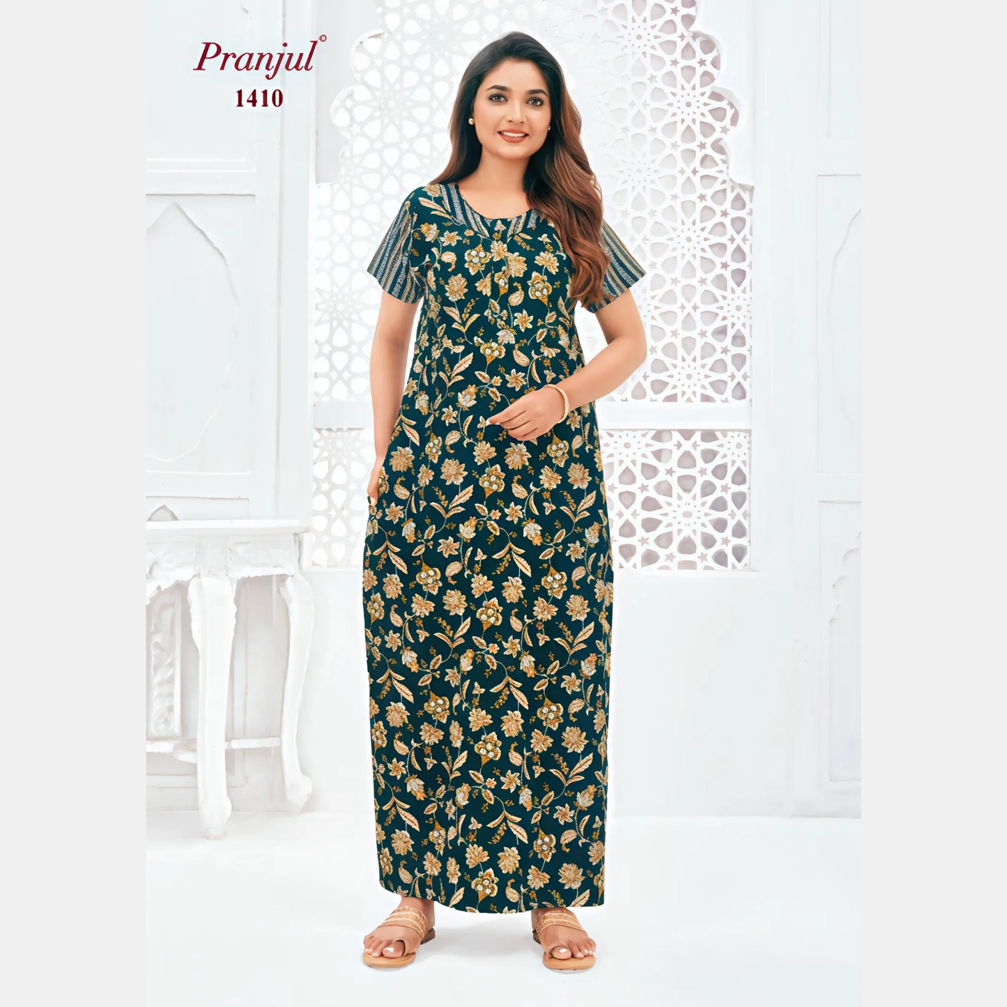 Cotton Pranjul Nighty 1410
