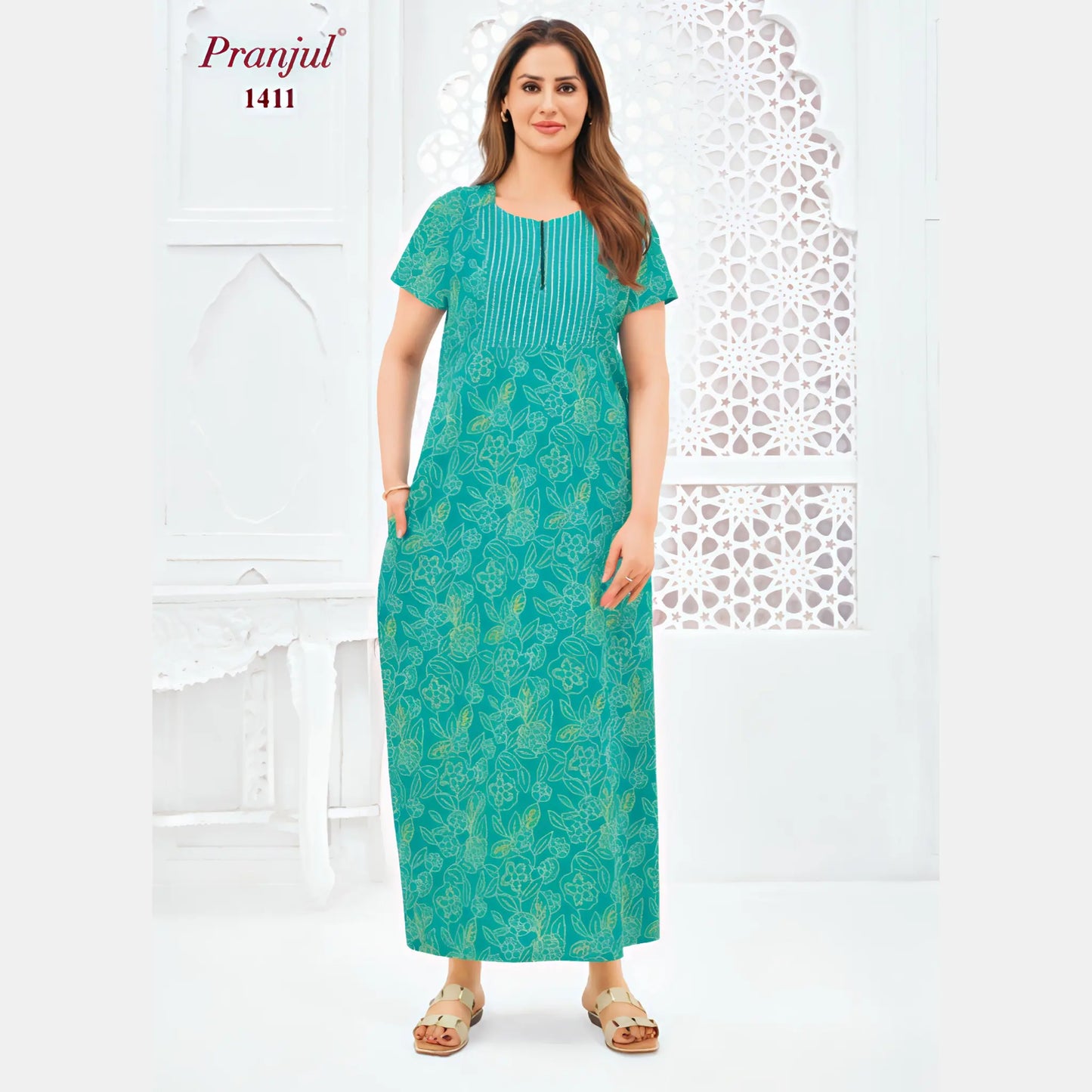 Cotton Pranjul Nighty 1411