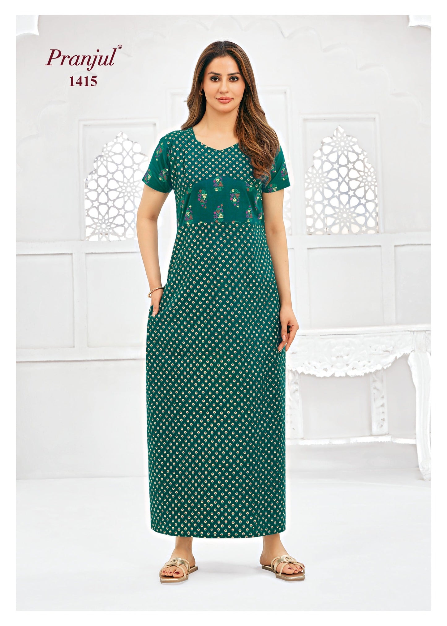 Cotton Pranjul Nighty 1415