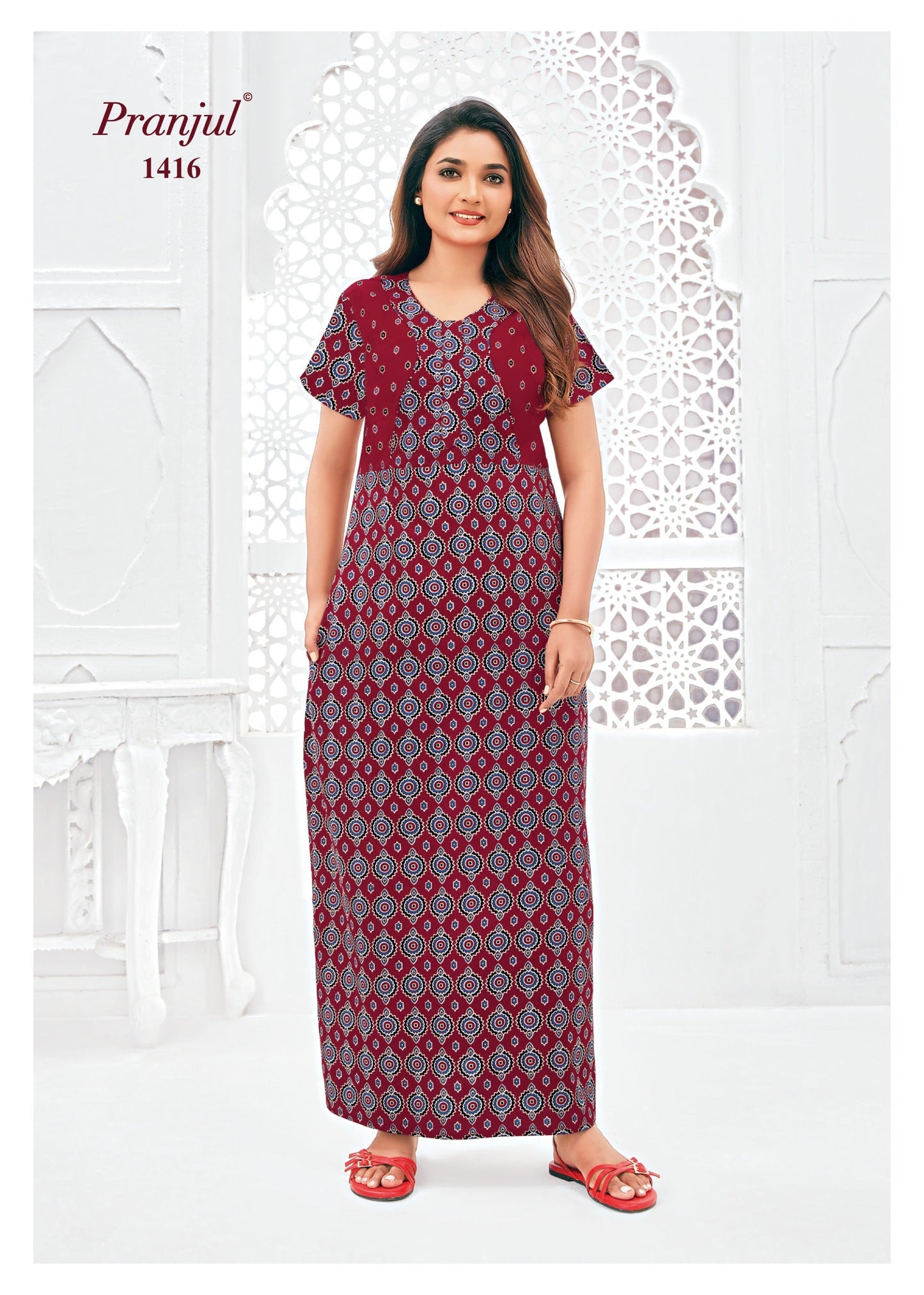 Cotton Pranjul Nighty 1416