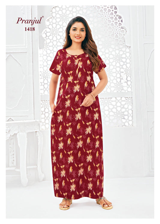 Cotton Pranjul Nighty 1418