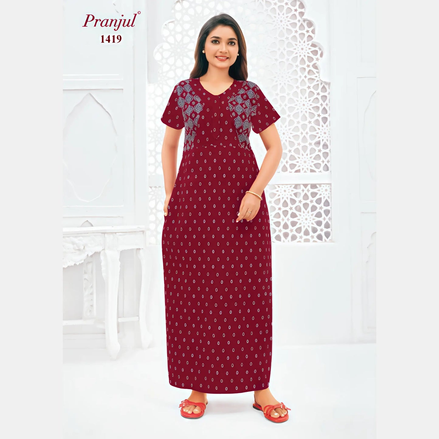 Cotton Pranjul Nighty 1419