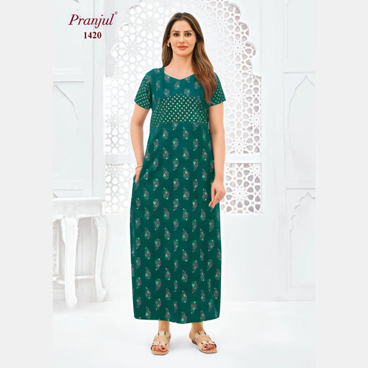 Cotton Pranjul Nighty 1420
