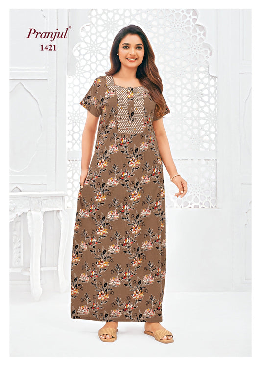 Cotton Pranjul Nighty 1421