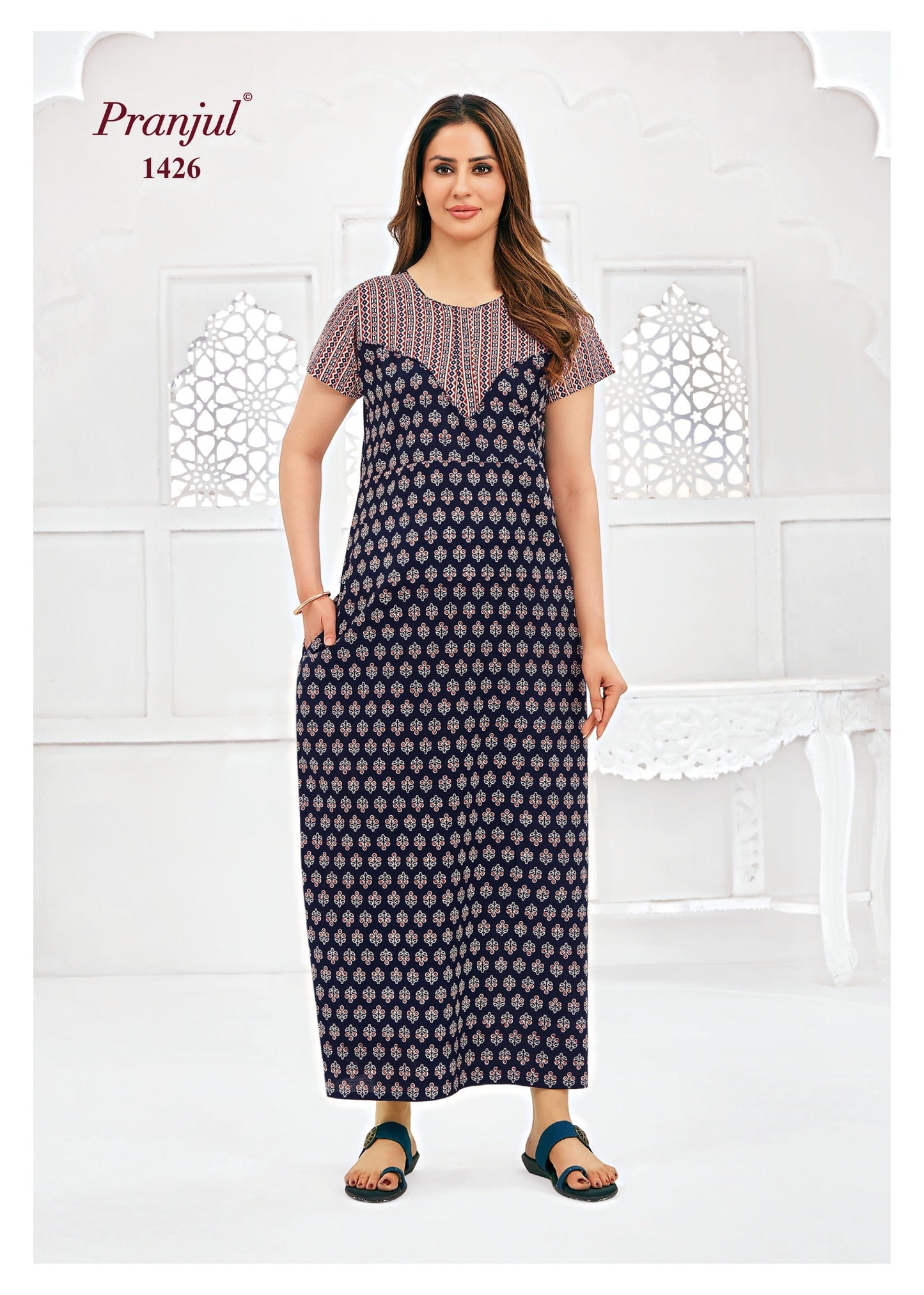 Cotton Pranjul Nighty 1426