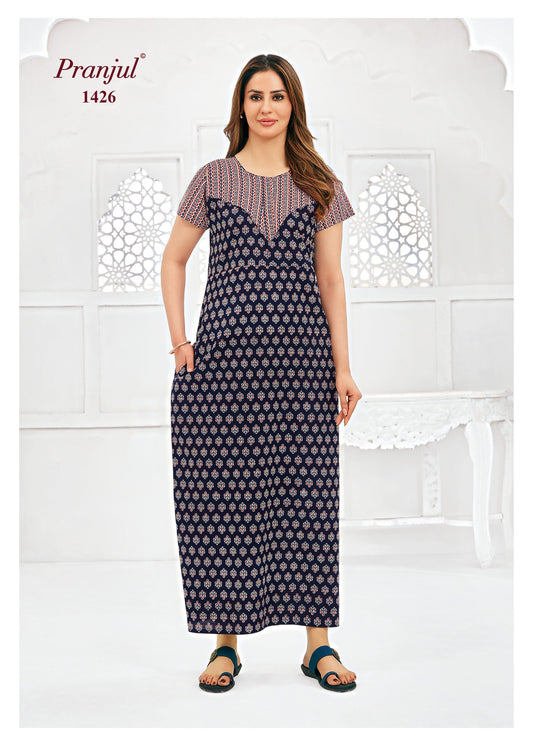 Cotton Pranjul Nighty 1426