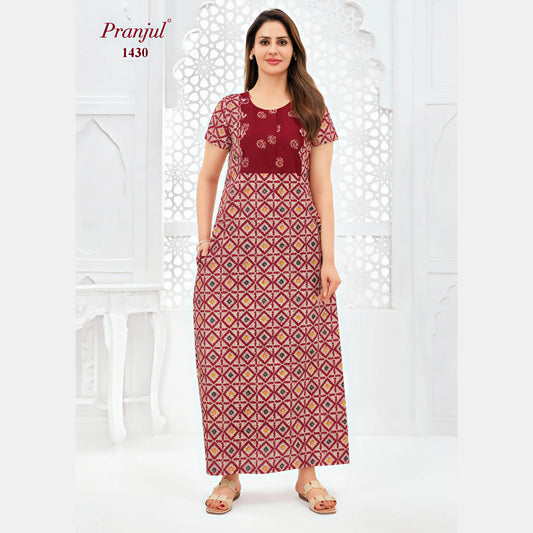 Cotton Pranjul Nighty 1430