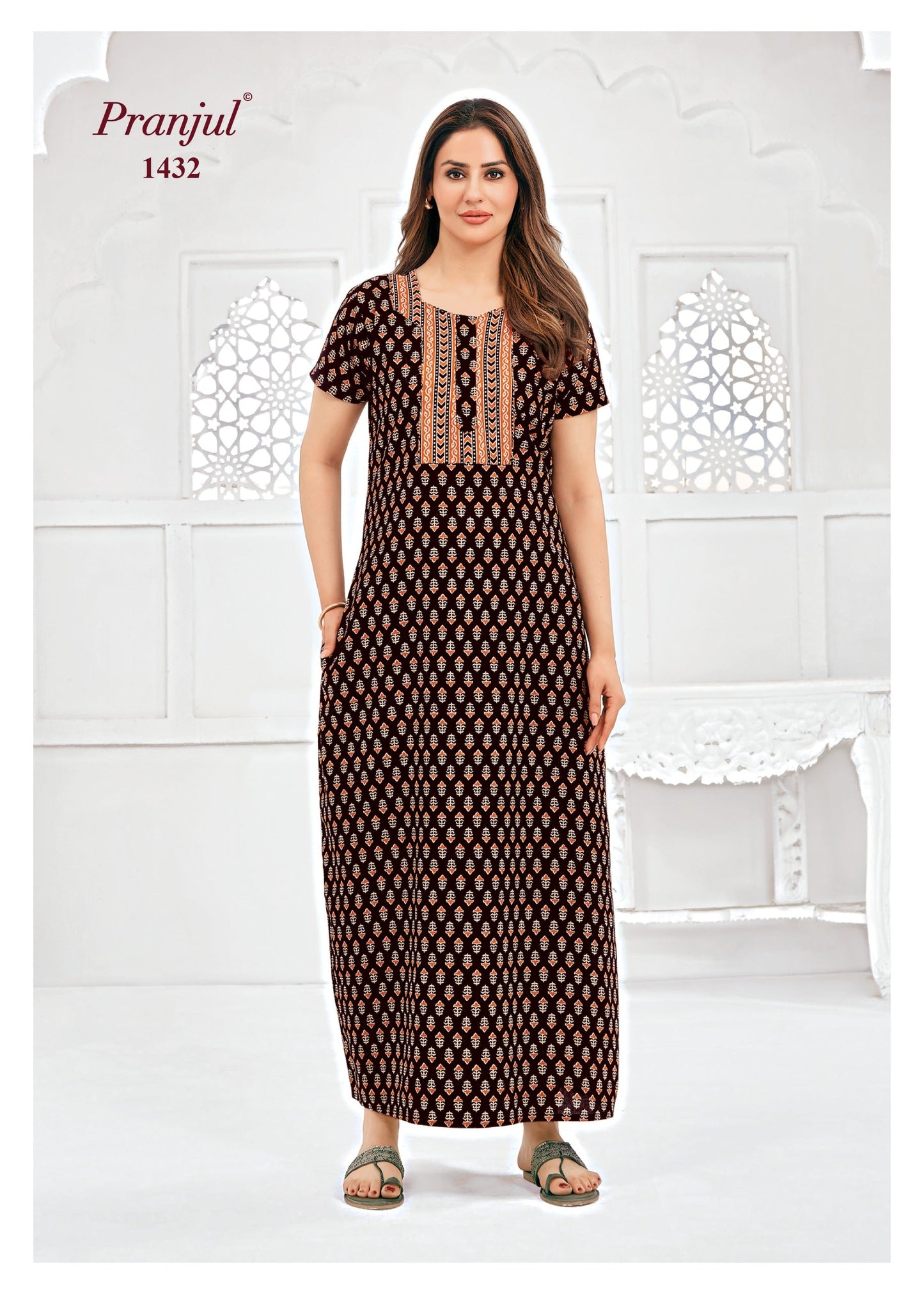 Cotton Pranjul Nighty 1432